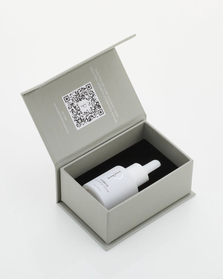 activador de cejas plantera con empaque abierto qr
